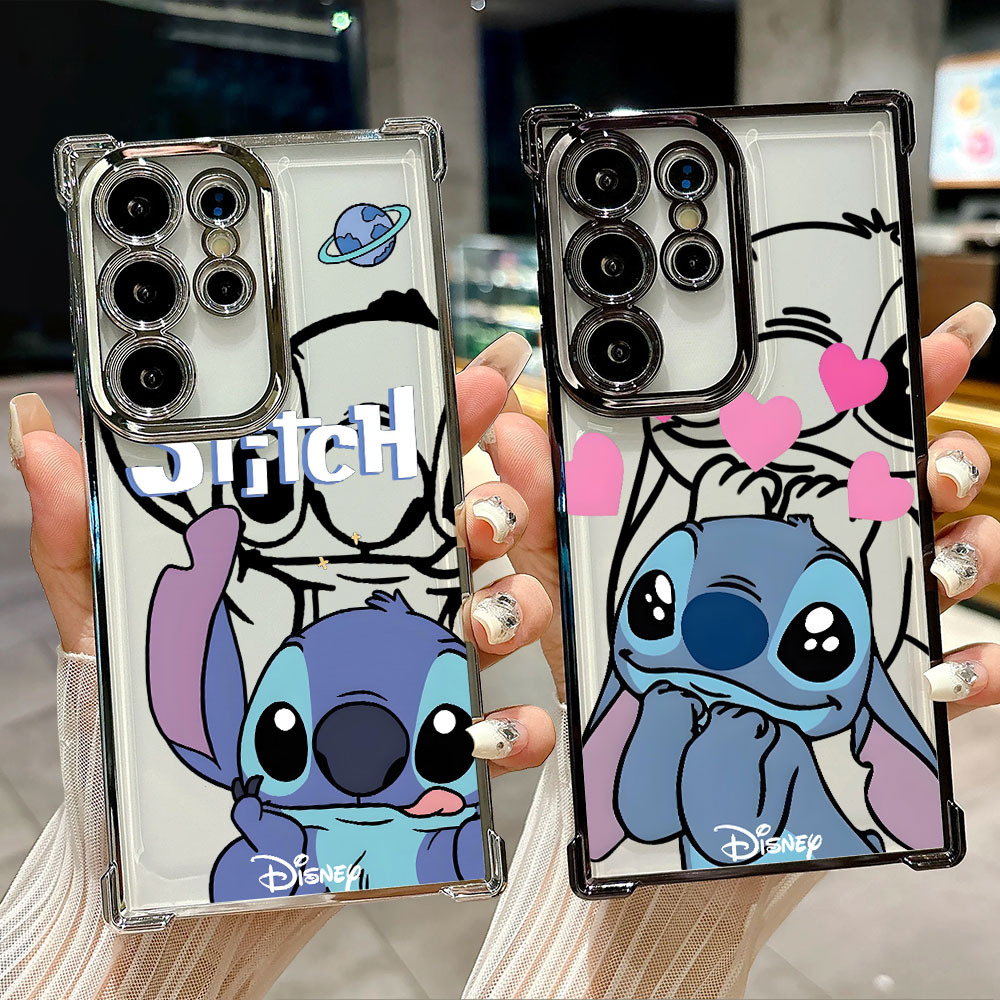 Samsung Galaxy S24 - Stitch Line Background Silicone Case For