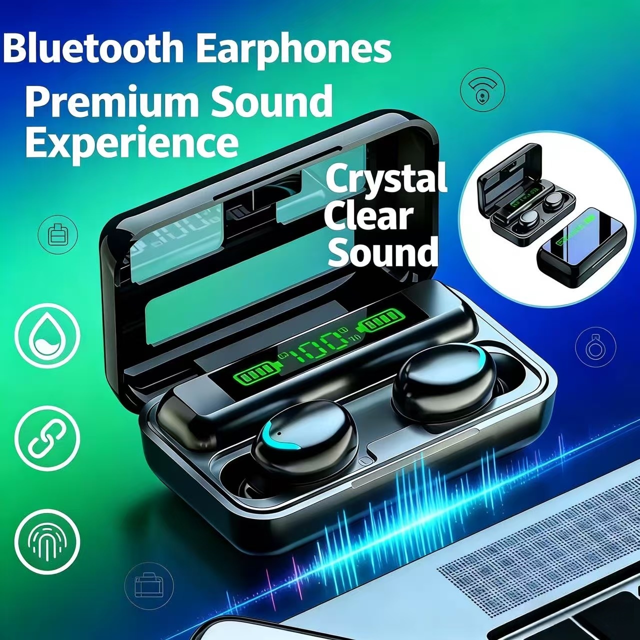 Bluetooth Earphone Tws - 2026New F9 TWS wireless headphones,F9 Bluetooth