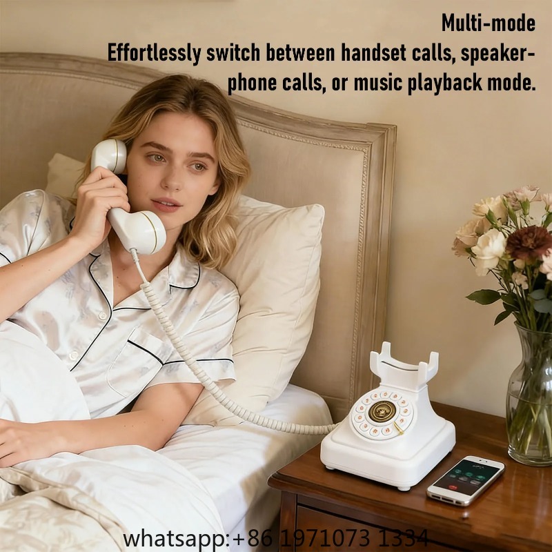 【New】Retro Bluetooth Landline  - Retro Handset Phone recension och pris