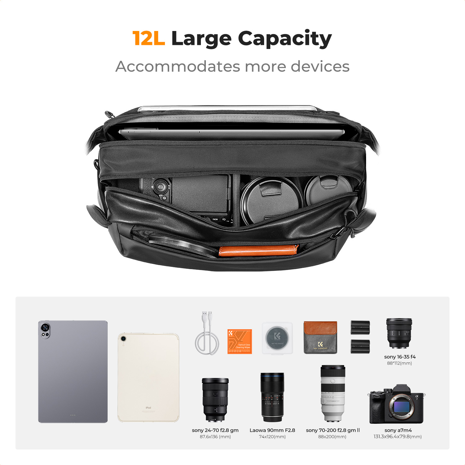K&F CONCEPT 12L/10L Camera Sli - Phone Accessories For Travel recension och pris