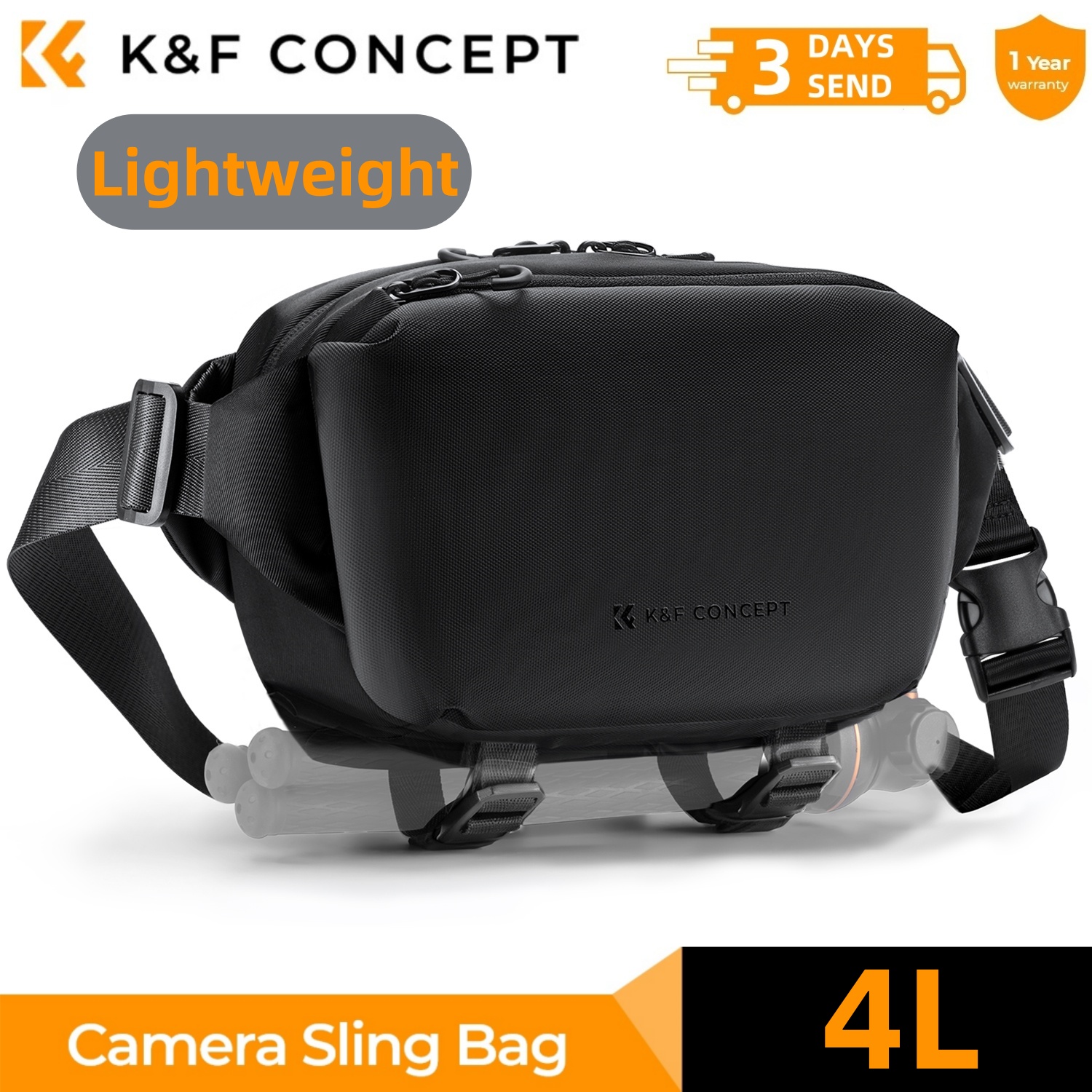 K&F CONCEPT 4L Camera Sling Ba - Phone Accessories For Travel recension och pris