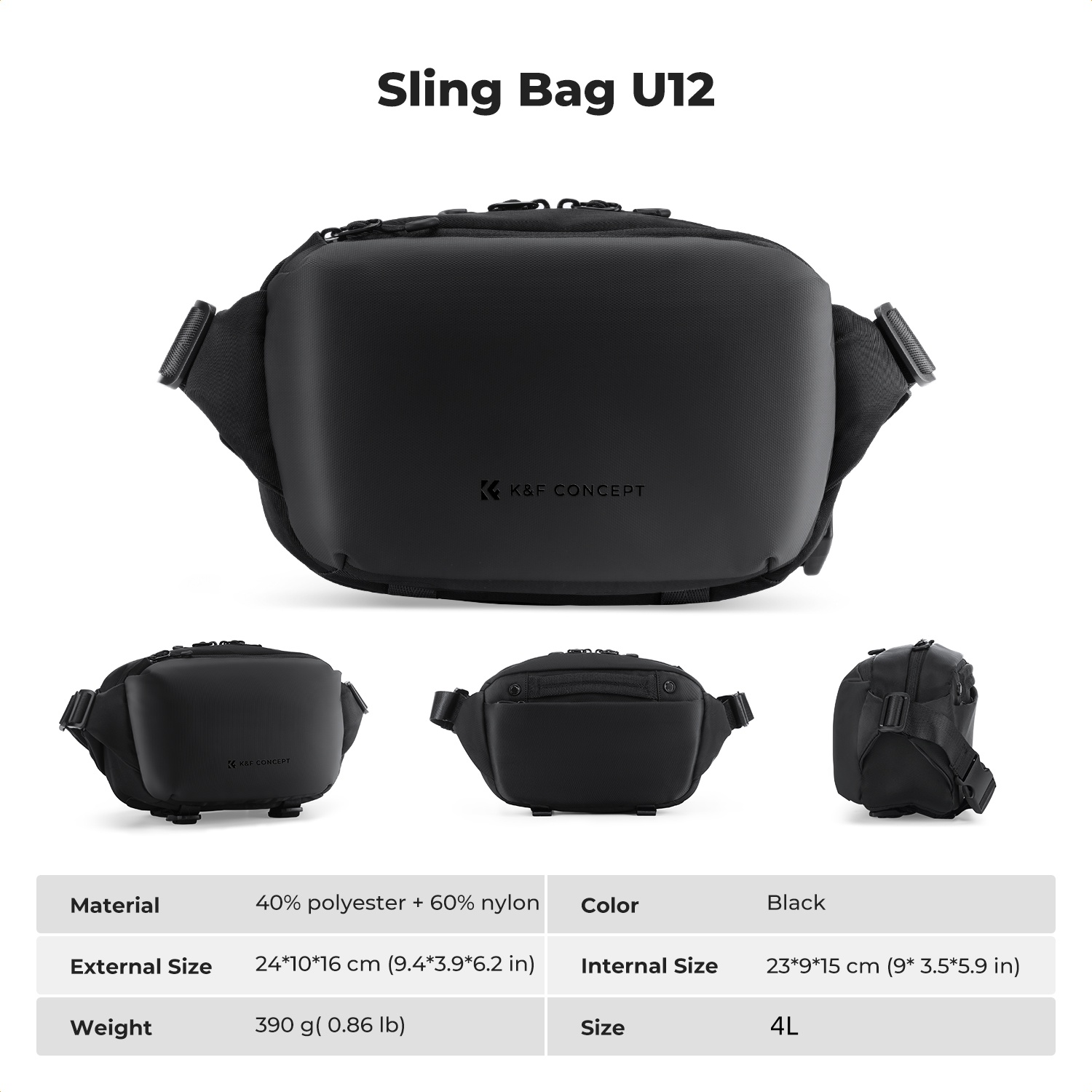 K&F CONCEPT 4L Camera Sling Ba - Phone Accessories For Travel recension och pris