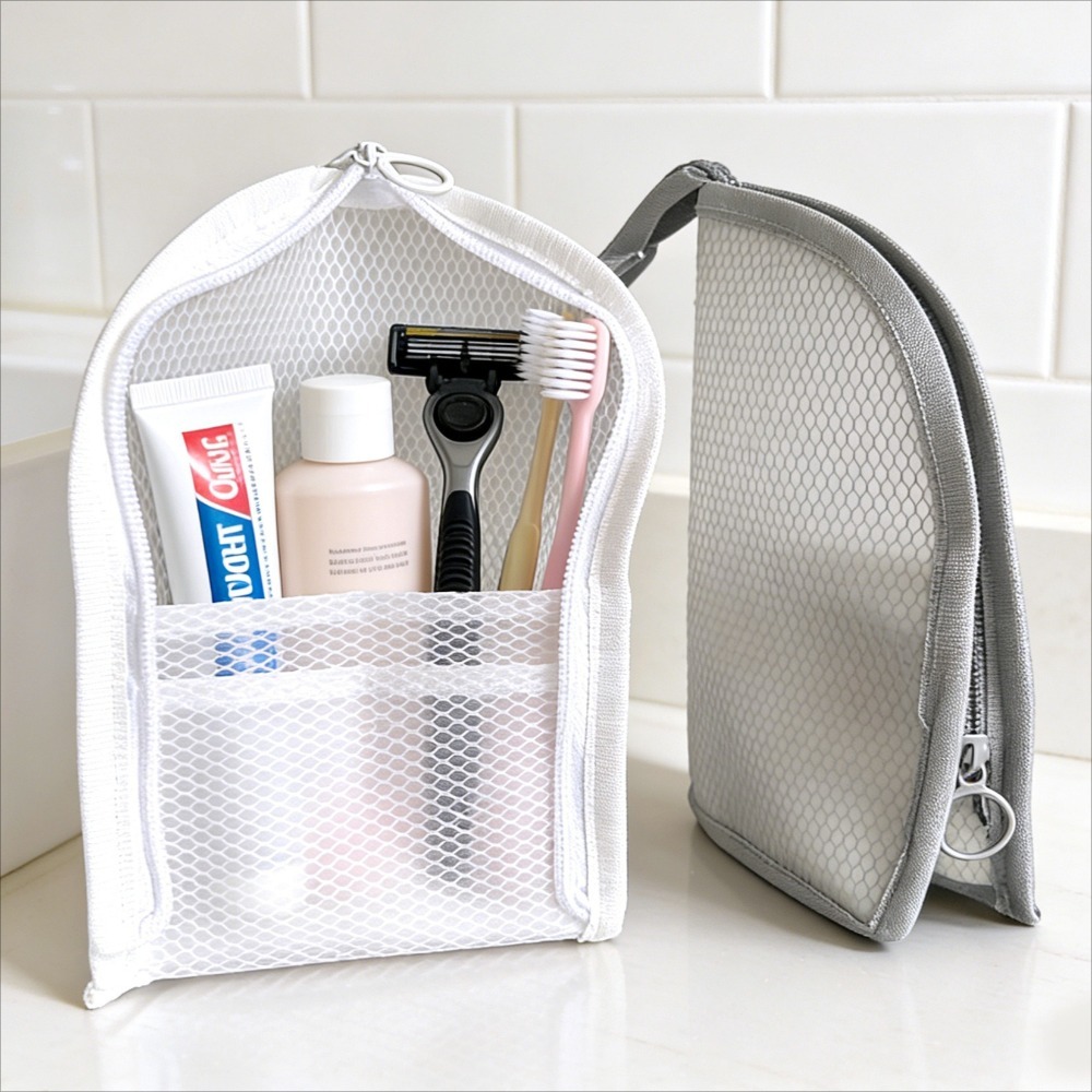 Mesh Toiletry Bag Breathable Q - Phone Accessories For Travel recension och pris