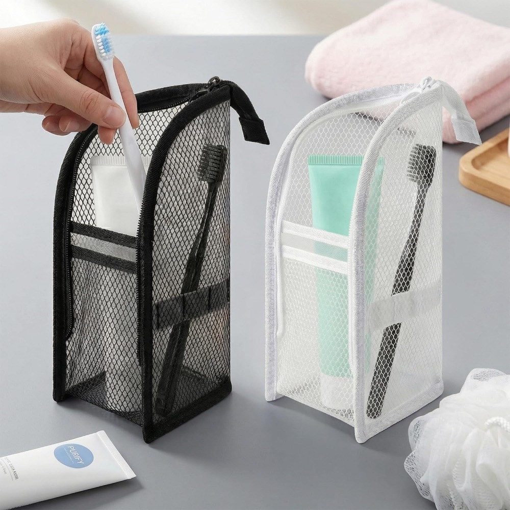 Mesh Toiletry Bag Breathable Q - Phone Accessories For Travel recension och pris